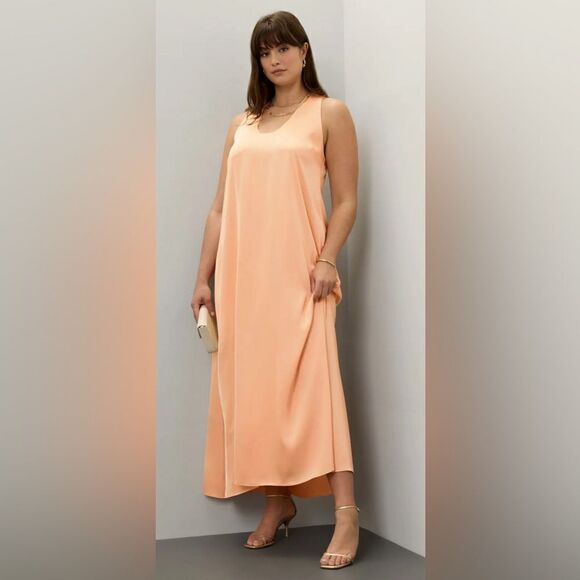 Rosetta Getty Collective Twist Back Shift Dress Size 10 - Picture 2 of 9